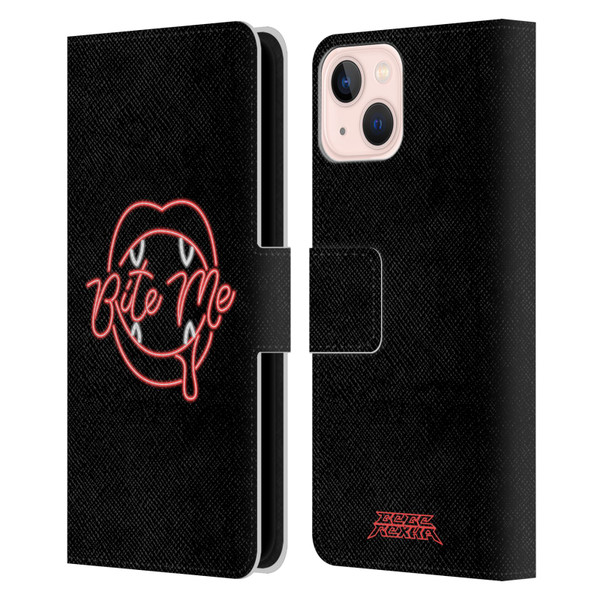 Bebe Rexha Key Art Neon Bite Me Leather Book Wallet Case Cover For Apple iPhone 13