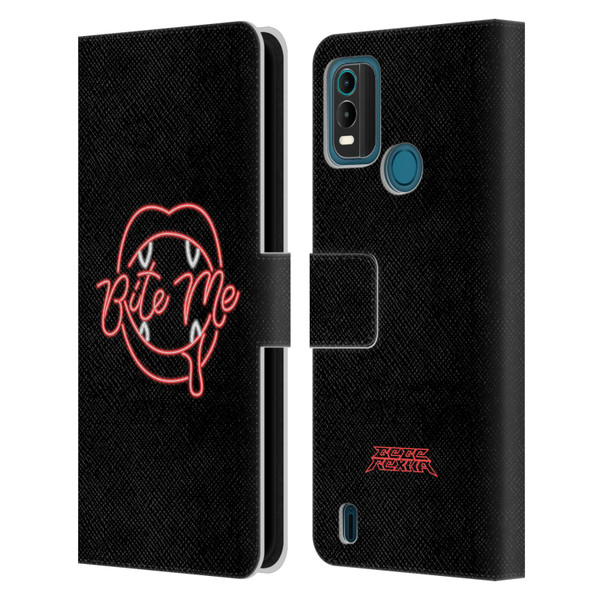 Bebe Rexha Key Art Neon Bite Me Leather Book Wallet Case Cover For Nokia G11 Plus