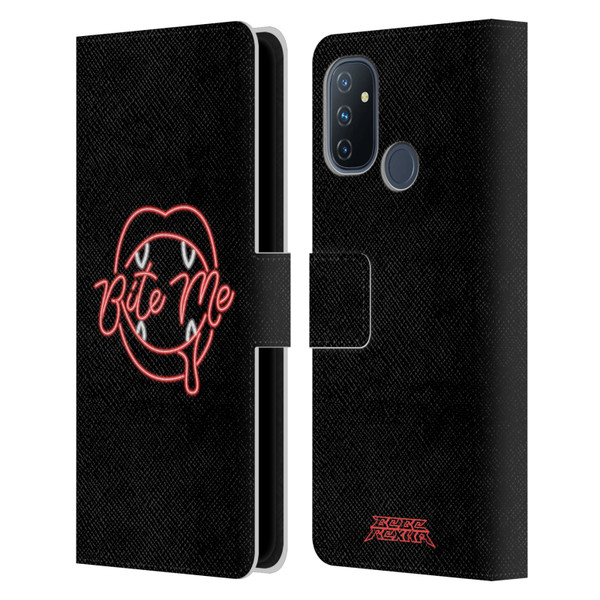 Bebe Rexha Key Art Neon Bite Me Leather Book Wallet Case Cover For OnePlus Nord N100
