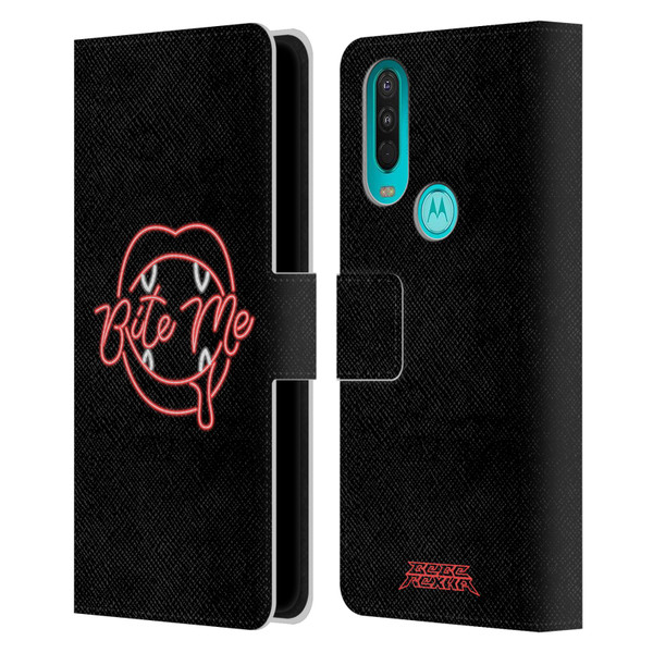 Bebe Rexha Key Art Neon Bite Me Leather Book Wallet Case Cover For OPPO A54 5G