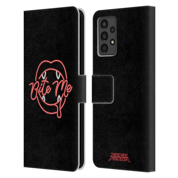 Bebe Rexha Key Art Neon Bite Me Leather Book Wallet Case Cover For Samsung Galaxy A13 (2022)
