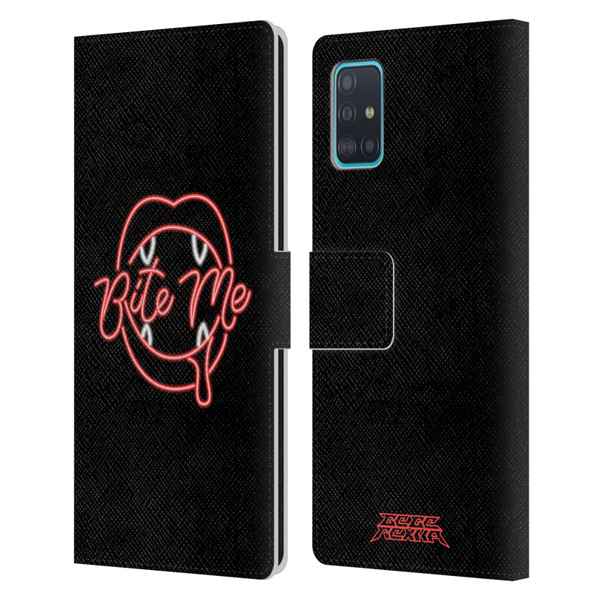 Bebe Rexha Key Art Neon Bite Me Leather Book Wallet Case Cover For Samsung Galaxy A51 (2019)