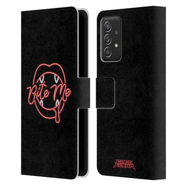 Bebe Rexha Key Art Neon Bite Me Leather Book Wallet Case Cover For Samsung Galaxy A52 / A52s / 5G (2021)