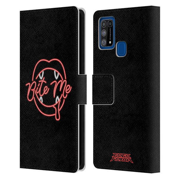 Bebe Rexha Key Art Neon Bite Me Leather Book Wallet Case Cover For Samsung Galaxy M31 (2020)