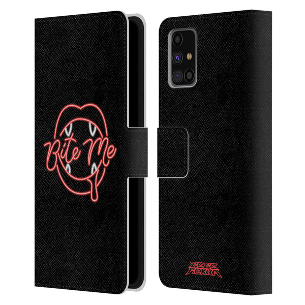 Bebe Rexha Key Art Neon Bite Me Leather Book Wallet Case Cover For Samsung Galaxy M31s (2020)