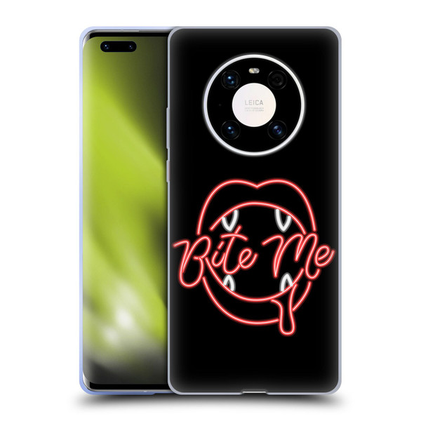 Bebe Rexha Key Art Neon Bite Me Soft Gel Case for Huawei Mate 40 Pro 5G