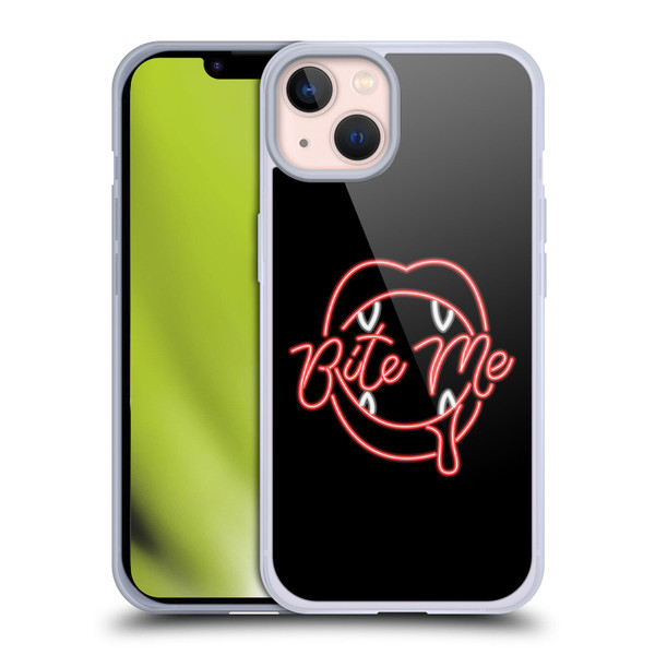 Bebe Rexha Key Art Neon Bite Me Soft Gel Case for Apple iPhone 13