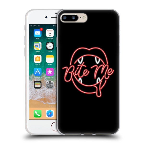 Bebe Rexha Key Art Neon Bite Me Soft Gel Case for Apple iPhone 7 Plus / iPhone 8 Plus