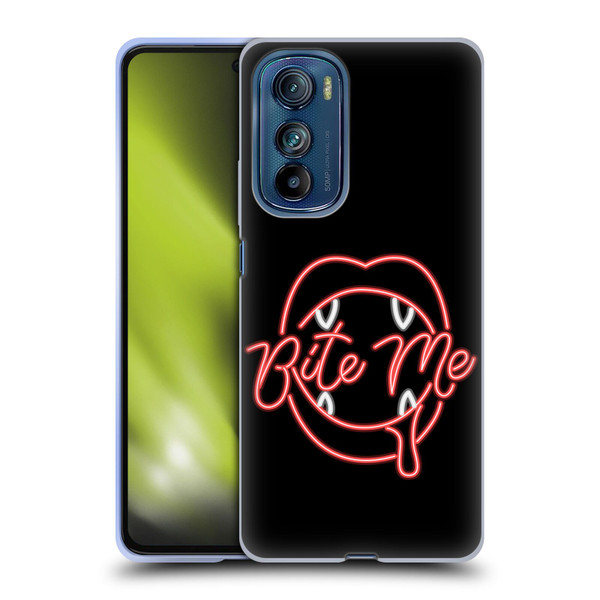 Bebe Rexha Key Art Neon Bite Me Soft Gel Case for Motorola Edge 30