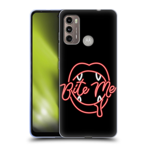 Bebe Rexha Key Art Neon Bite Me Soft Gel Case for Motorola Moto G60 / Moto G40 Fusion