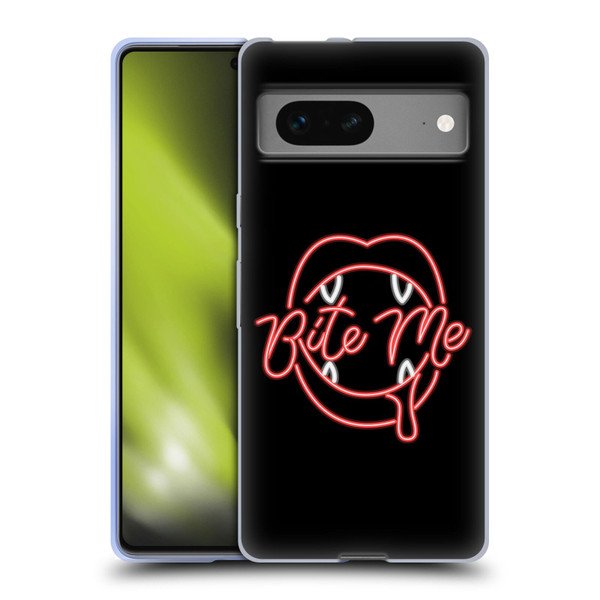 Bebe Rexha Key Art Neon Bite Me Soft Gel Case for Google Pixel 7