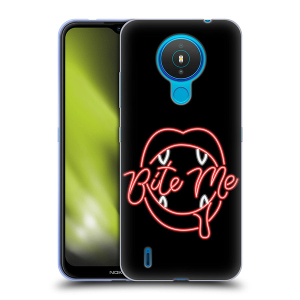 Bebe Rexha Key Art Neon Bite Me Soft Gel Case for Nokia 1.4