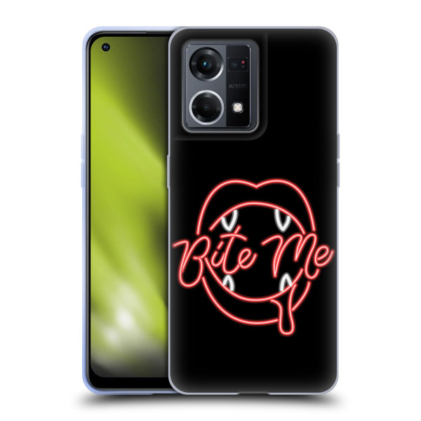 Bebe Rexha Key Art Neon Bite Me Soft Gel Case for OPPO Reno8 4G