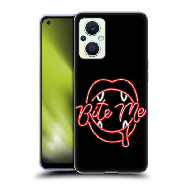 Bebe Rexha Key Art Neon Bite Me Soft Gel Case for OPPO Reno8 Lite