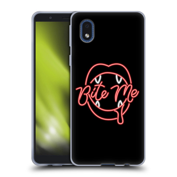 Bebe Rexha Key Art Neon Bite Me Soft Gel Case for Samsung Galaxy A01 Core (2020)