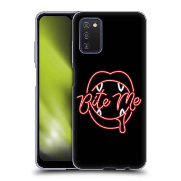 Bebe Rexha Key Art Neon Bite Me Soft Gel Case for Samsung Galaxy A03s (2021)