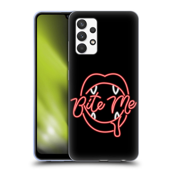 Bebe Rexha Key Art Neon Bite Me Soft Gel Case for Samsung Galaxy A32 (2021)