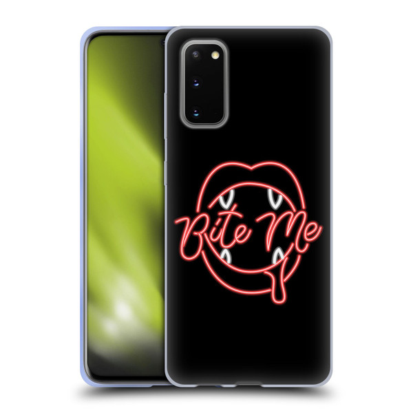Bebe Rexha Key Art Neon Bite Me Soft Gel Case for Samsung Galaxy S20 / S20 5G