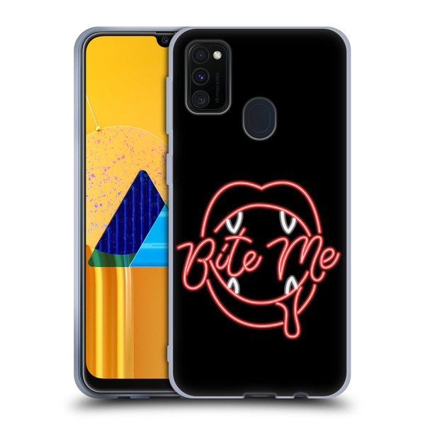 Bebe Rexha Key Art Neon Bite Me Soft Gel Case for Samsung Galaxy M30s (2019)/M21 (2020)