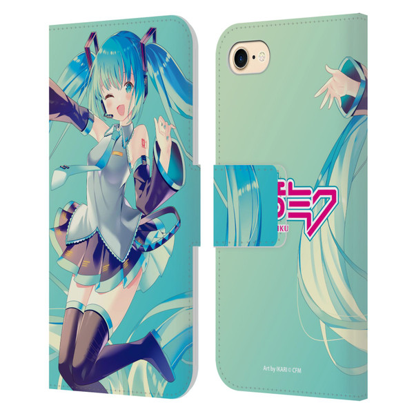 Hatsune Miku Graphics Sing Leather Book Wallet Case Cover For Apple iPhone 7 / 8 / SE 2020 & 2022