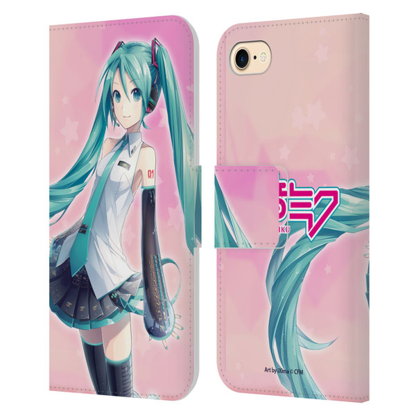 Hatsune Miku Graphics Star Leather Book Wallet Case Cover For Apple iPhone 7 / 8 / SE 2020 & 2022