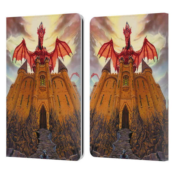 Ed Beard Jr Dragon Friendship Lord Magic Castle Leather Book Wallet Case Cover For Amazon Kindle Paperwhite 1 / 2 / 3