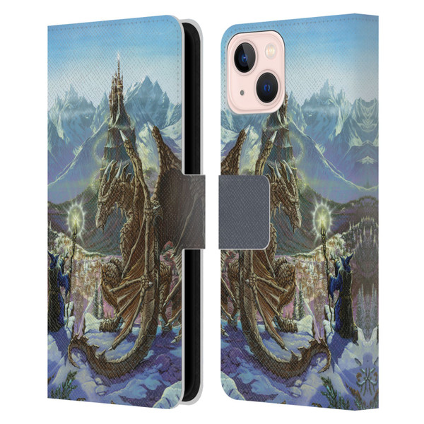 Ed Beard Jr Dragon Friendship Encounter Leather Book Wallet Case Cover For Apple iPhone 13