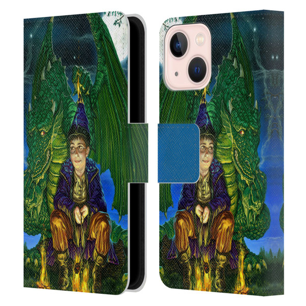 Ed Beard Jr Dragon Friendship Oops Said Leather Book Wallet Case Cover For Apple iPhone 13 Mini