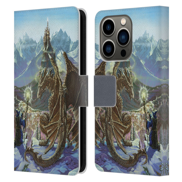 Ed Beard Jr Dragon Friendship Encounter Leather Book Wallet Case Cover For Apple iPhone 14 Pro