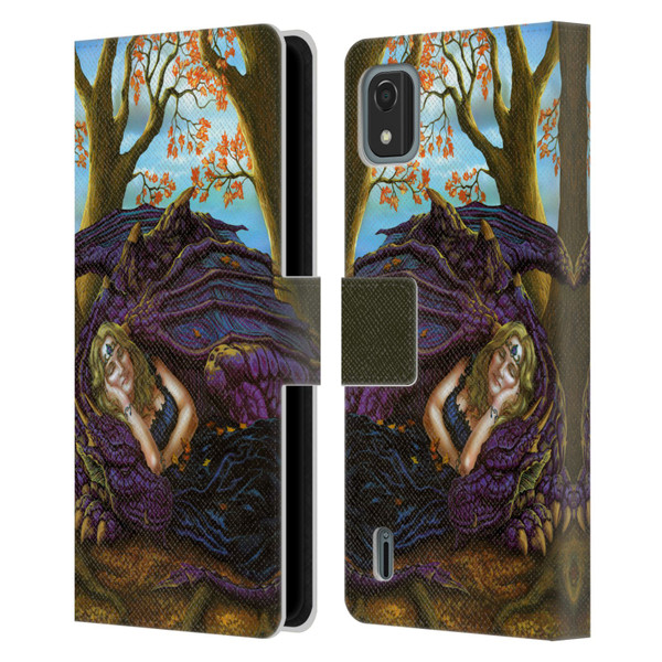 Ed Beard Jr Dragon Friendship Escape To The Land Of Nod Leather Book Wallet Case Cover For Nokia C2 2nd Edition