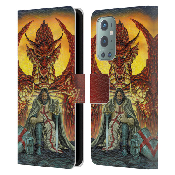 Ed Beard Jr Dragon Friendship Knight Templar Leather Book Wallet Case Cover For OnePlus 9