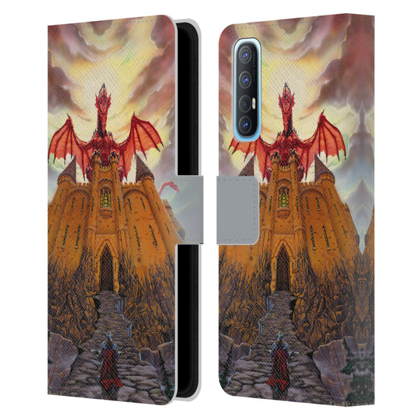 Ed Beard Jr Dragon Friendship Lord Magic Castle Leather Book Wallet Case Cover For OPPO Find X2 Neo 5G