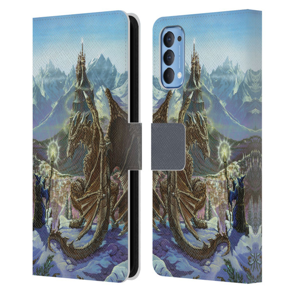 Ed Beard Jr Dragon Friendship Encounter Leather Book Wallet Case Cover For OPPO Reno 4 5G