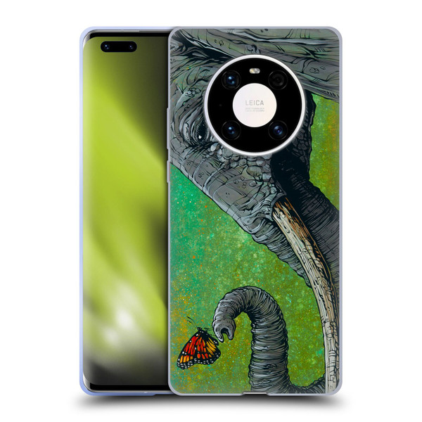 David Lozeau Colourful Grunge The Elephant Soft Gel Case for Huawei Mate 40 Pro 5G