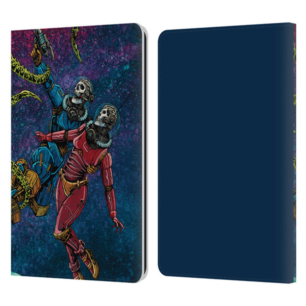 David Lozeau Colourful Grunge Astronaut Space Couple Love Leather Book Wallet Case Cover For Amazon Kindle Paperwhite 1 / 2 / 3