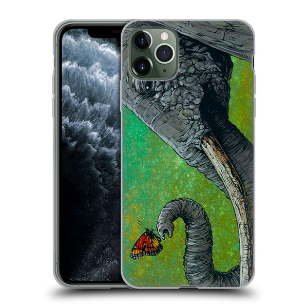 David Lozeau Colourful Grunge The Elephant Soft Gel Case for Apple iPhone 11 Pro Max