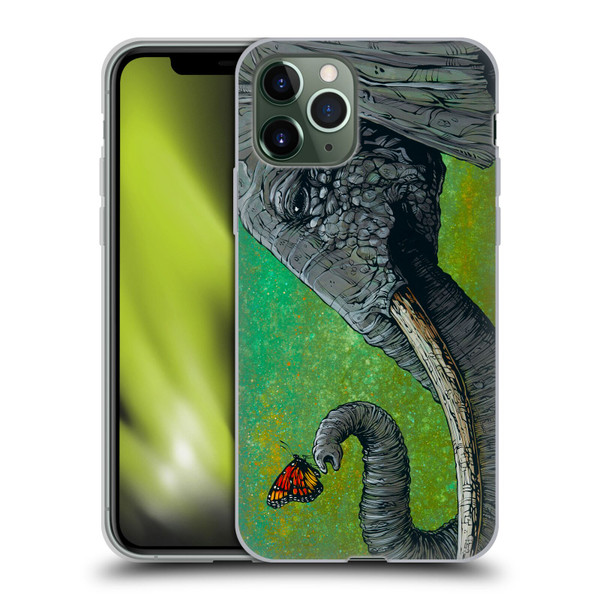 David Lozeau Colourful Grunge The Elephant Soft Gel Case for Apple iPhone 11 Pro