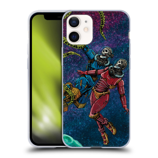 David Lozeau Colourful Grunge Astronaut Space Couple Love Soft Gel Case for Apple iPhone 12 Mini