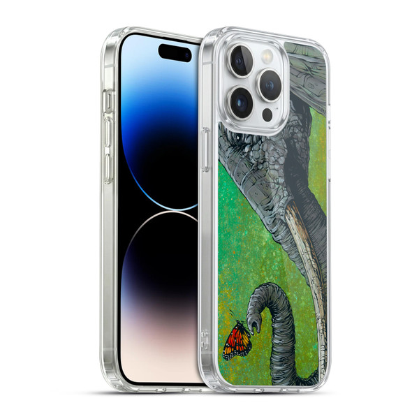David Lozeau Colourful Grunge The Elephant Soft Gel Case for Apple iPhone 14 Pro Max & MagSafe