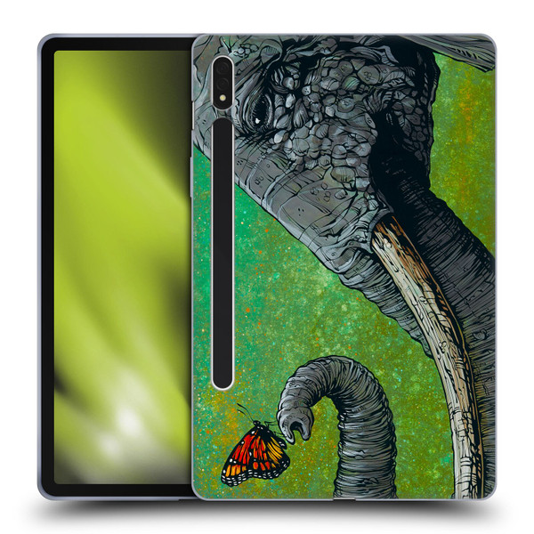 David Lozeau Colourful Grunge The Elephant Soft Gel Case for Samsung Galaxy Tab S8