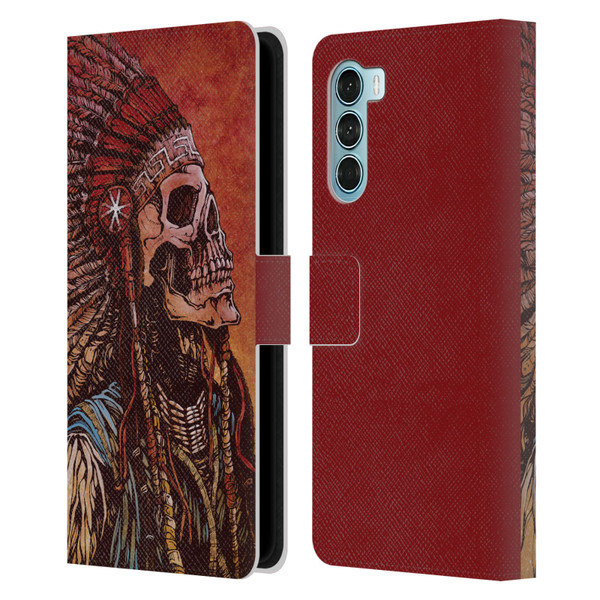 David Lozeau Colourful Grunge Native American Leather Book Wallet Case Cover For Motorola Edge S30 / Moto G200 5G