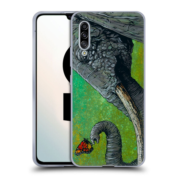 David Lozeau Colourful Grunge The Elephant Soft Gel Case for Samsung Galaxy A90 5G (2019)