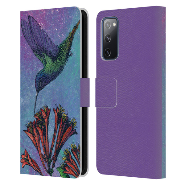 David Lozeau Colourful Grunge The Hummingbird Leather Book Wallet Case Cover For Samsung Galaxy S20 FE / 5G
