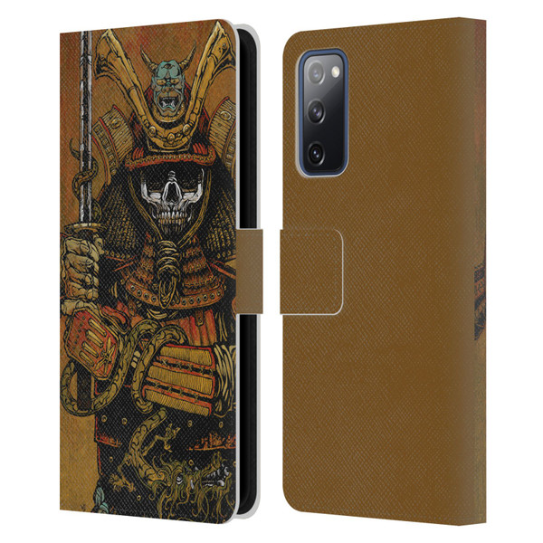David Lozeau Colourful Grunge Samurai Leather Book Wallet Case Cover For Samsung Galaxy S20 FE / 5G