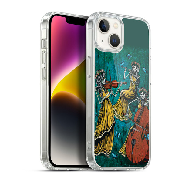 David Lozeau Colourful Art Three Female Soft Gel Case for Apple iPhone 14 Plus & MagSafe