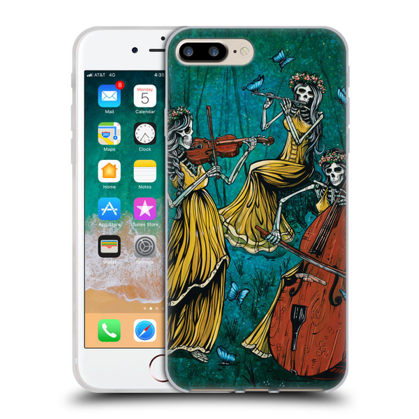 David Lozeau Colourful Art Three Female Soft Gel Case for Apple iPhone 7 Plus / iPhone 8 Plus