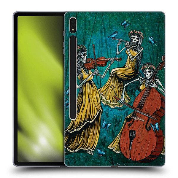 David Lozeau Colourful Art Three Female Soft Gel Case for Samsung Galaxy Tab S8 Plus