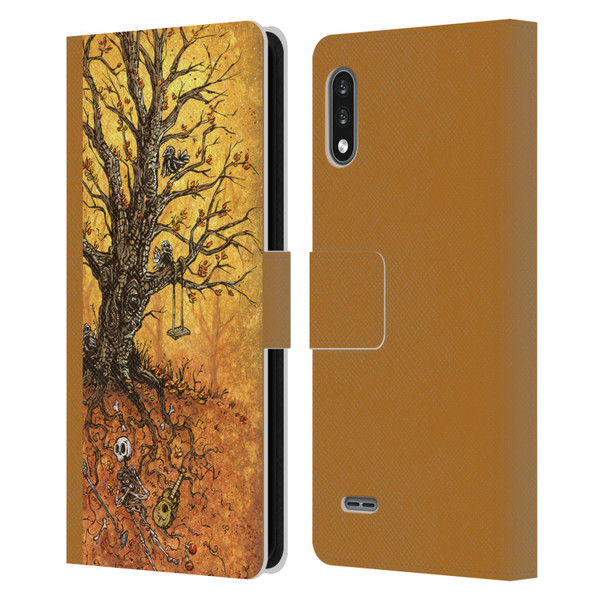 David Lozeau Colourful Art Tree Of Life Leather Book Wallet Case Cover For LG K22