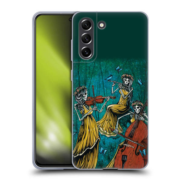 David Lozeau Colourful Art Three Female Soft Gel Case for Samsung Galaxy S21 FE 5G