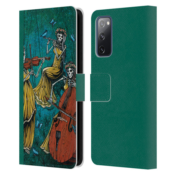 David Lozeau Colourful Art Three Female Leather Book Wallet Case Cover For Samsung Galaxy S20 FE / 5G